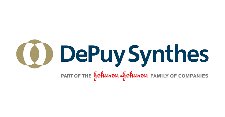 DePuy Synthes logo, part of the Johnson & Johnson family, representing innovative medical solutions in orthopedics and surgery.