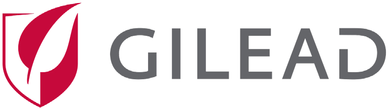 Gilead Sciences logo featuring a stylized leaf and shield design, representing the company's commitment to biopharmaceutical innovations.